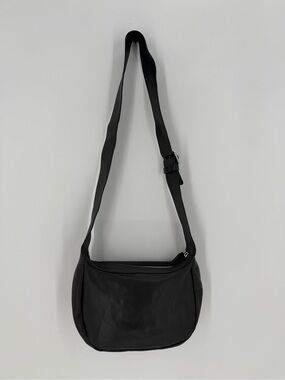 Cos Leather Crossbody Saddle Bag In Black Unisex